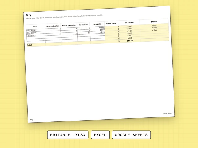 First Month Packaging cover: Startup & Launch spreadsheet, editable .xlsx for Excel and Google Sheets